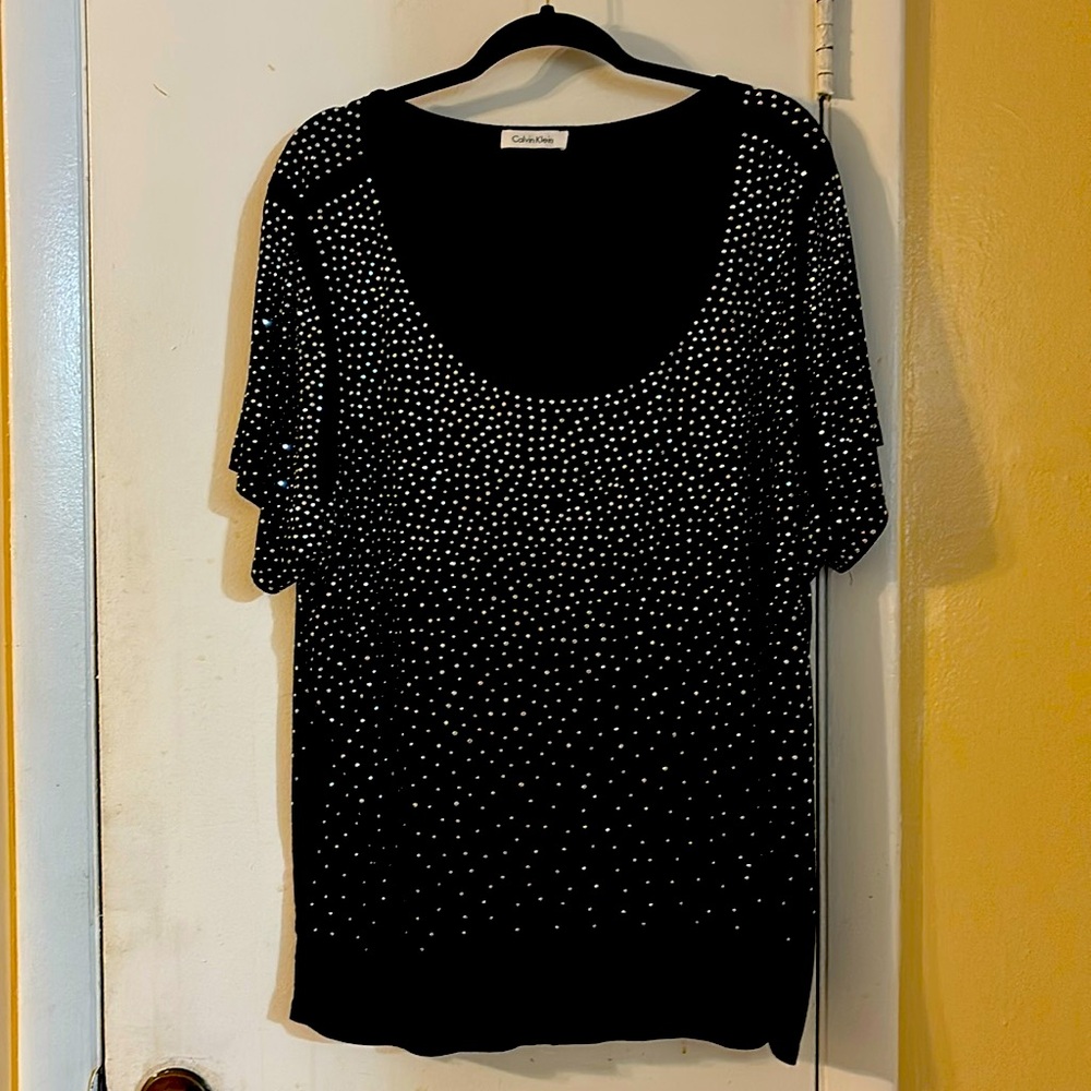 Black with rhinestones, for a dressy evening out.